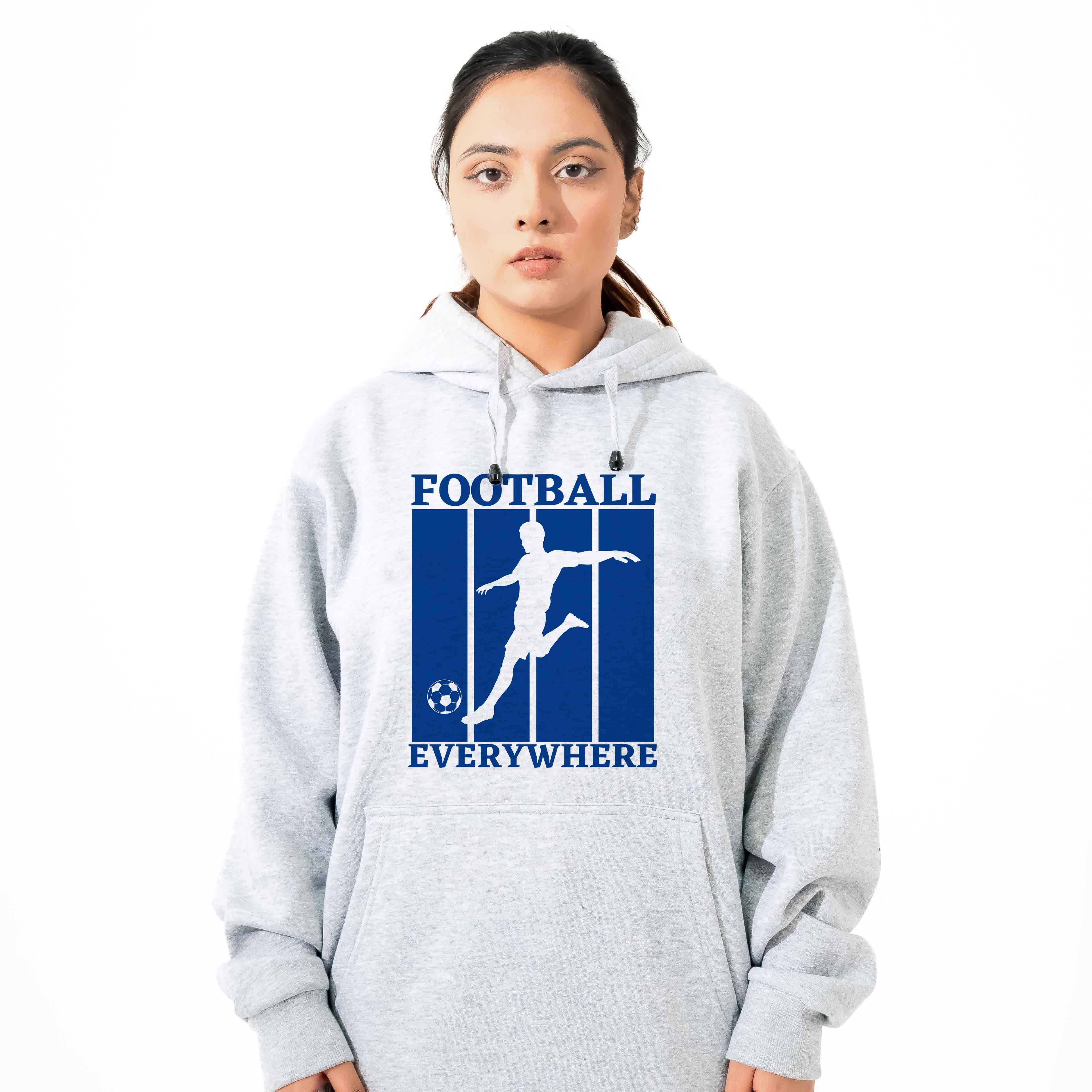 Football Everywhere Hoodie - Cozy & Durable for Fans