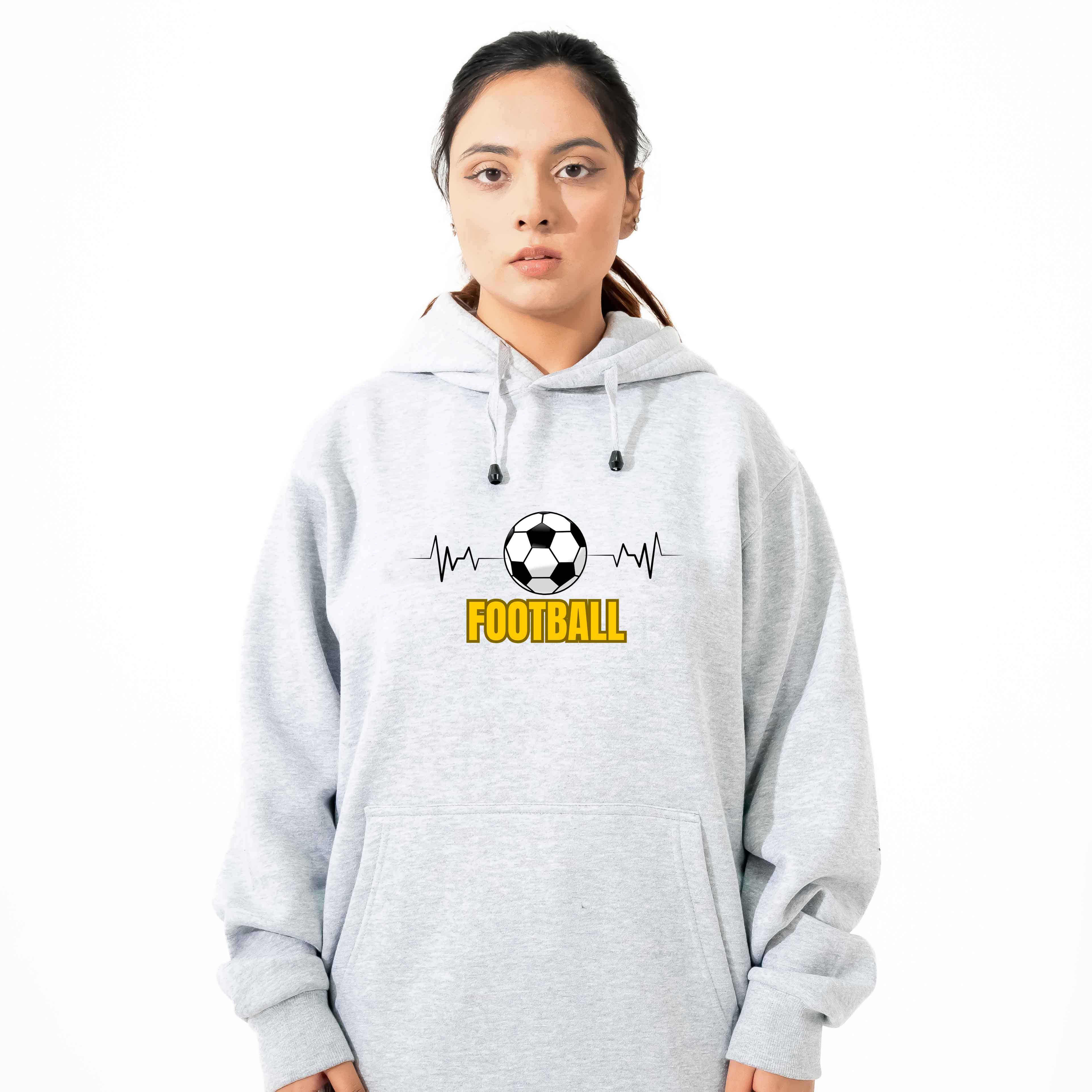 Football Hoodie - Warm & Durable with Cotton Fleece