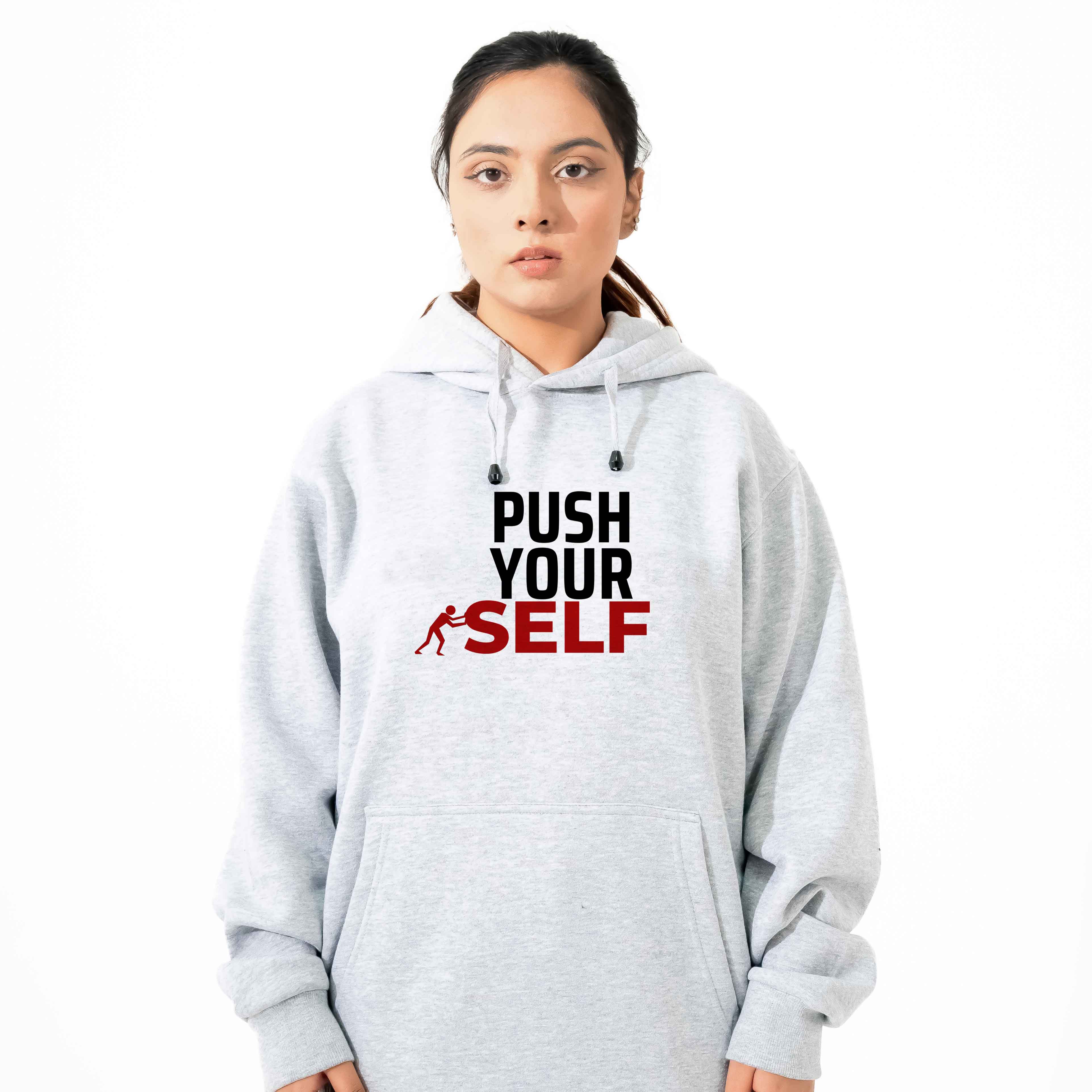 Push Yourself Hoodie - Motivational & Comfortable for Football Fans