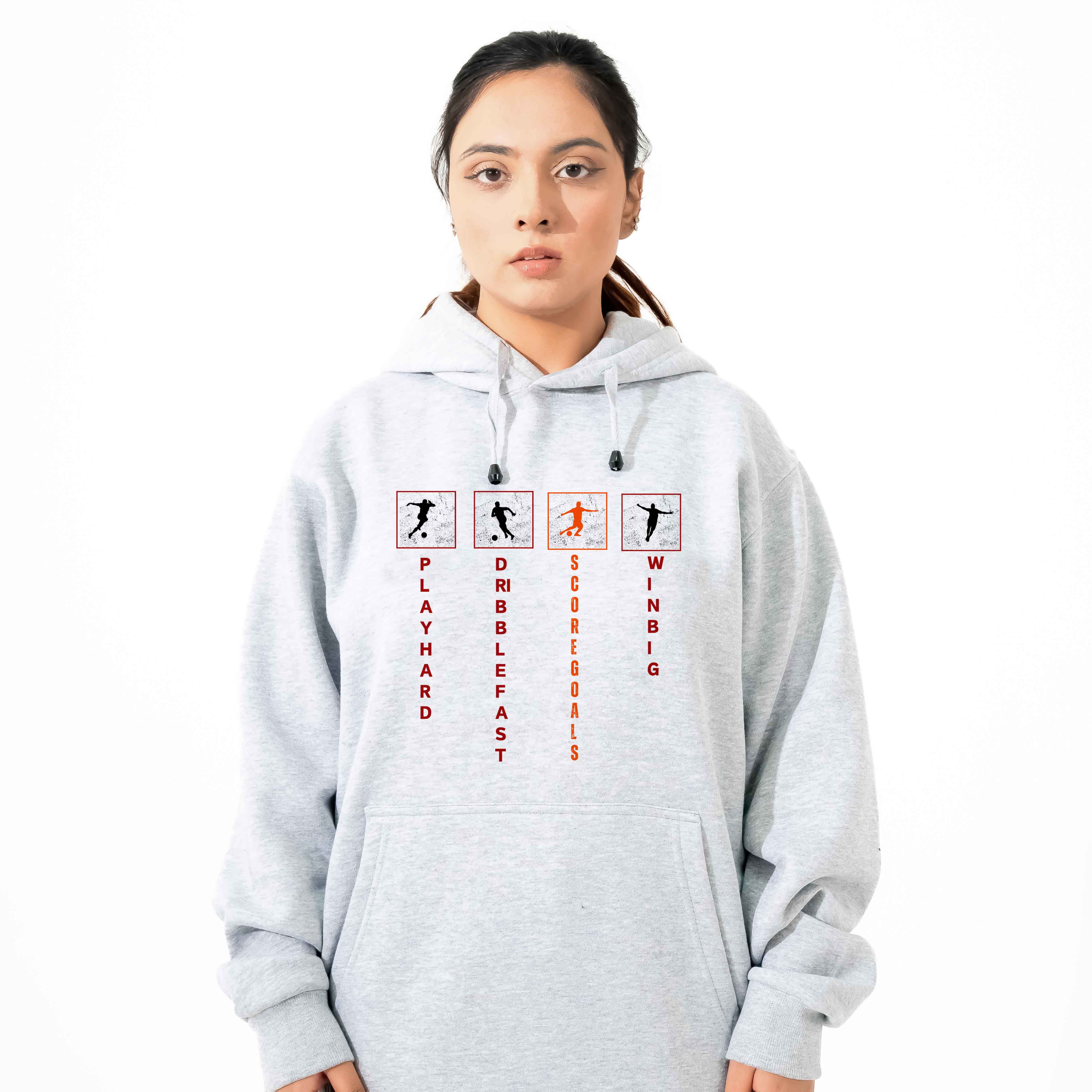 Win with Effort Hoodie - Motivational & Comfortable for Football Fans