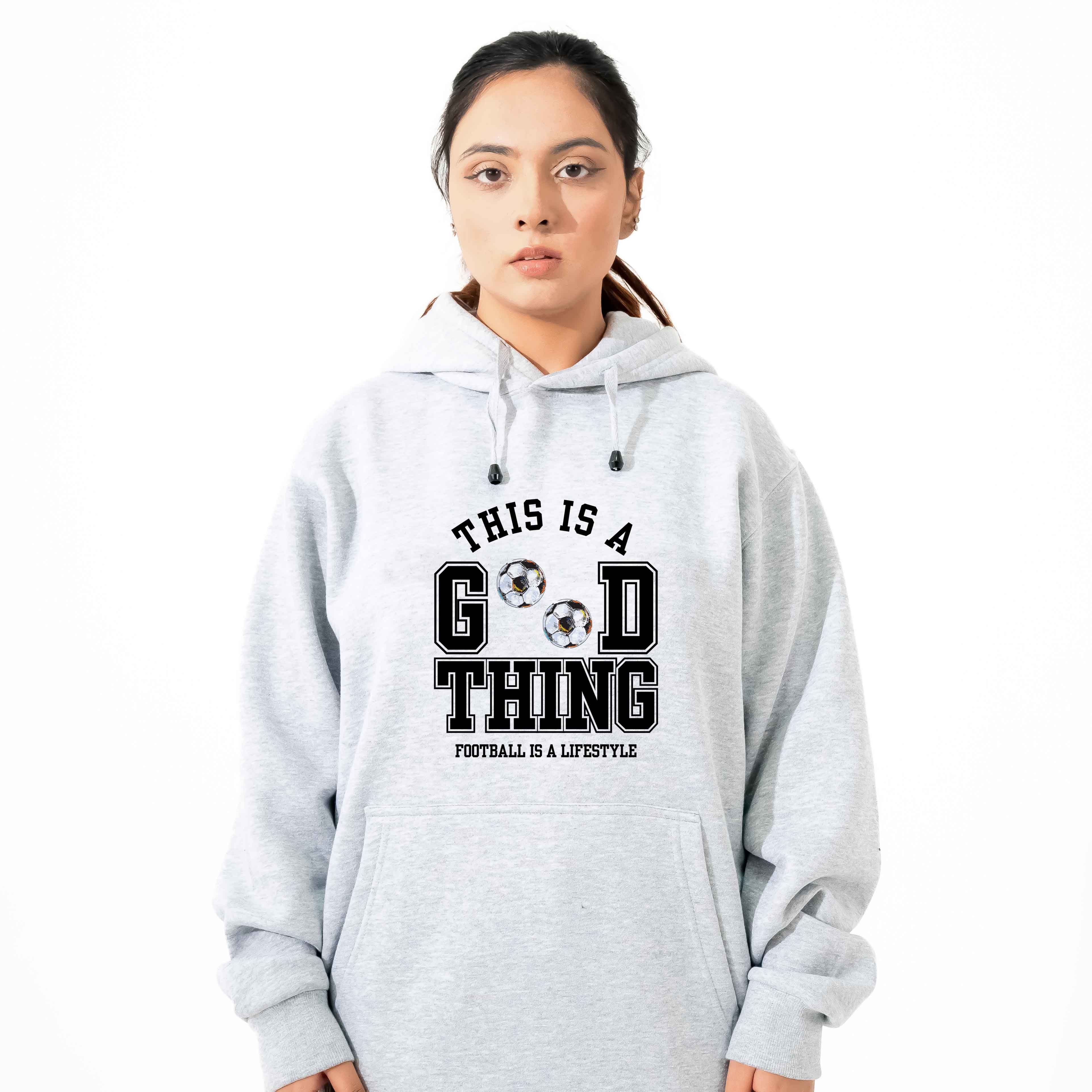 Football Is a Good Thing Hoodie - Warm & Stylish for Fans