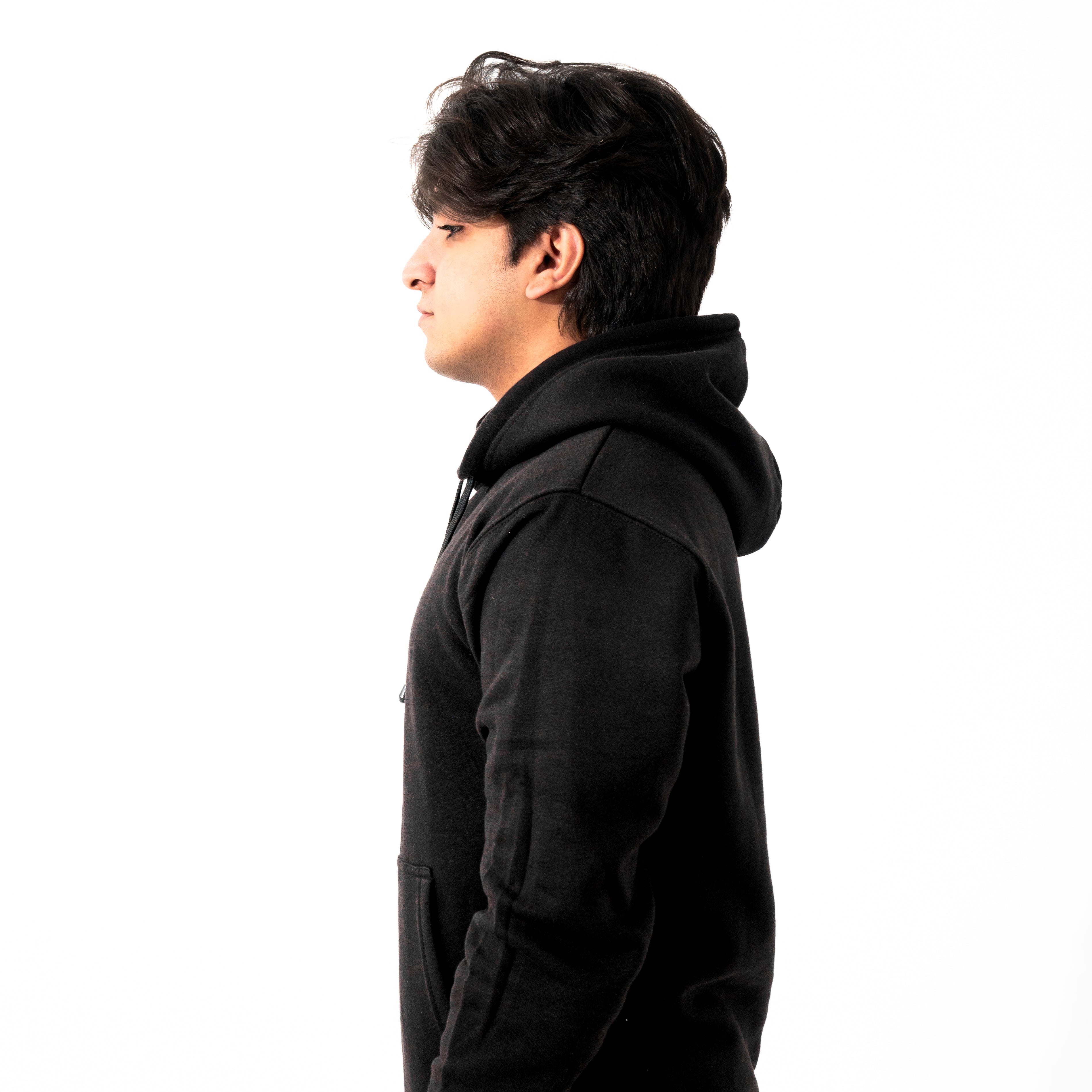 Black Plain Hoodie - Winter Wear for Men & Women in Pakistan