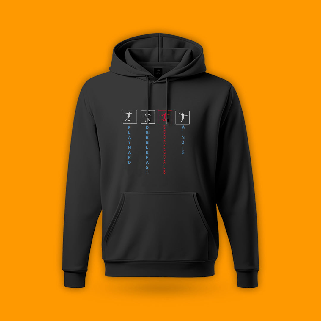 Win with Effort Hoodie - Motivational & Comfortable for Football Fans