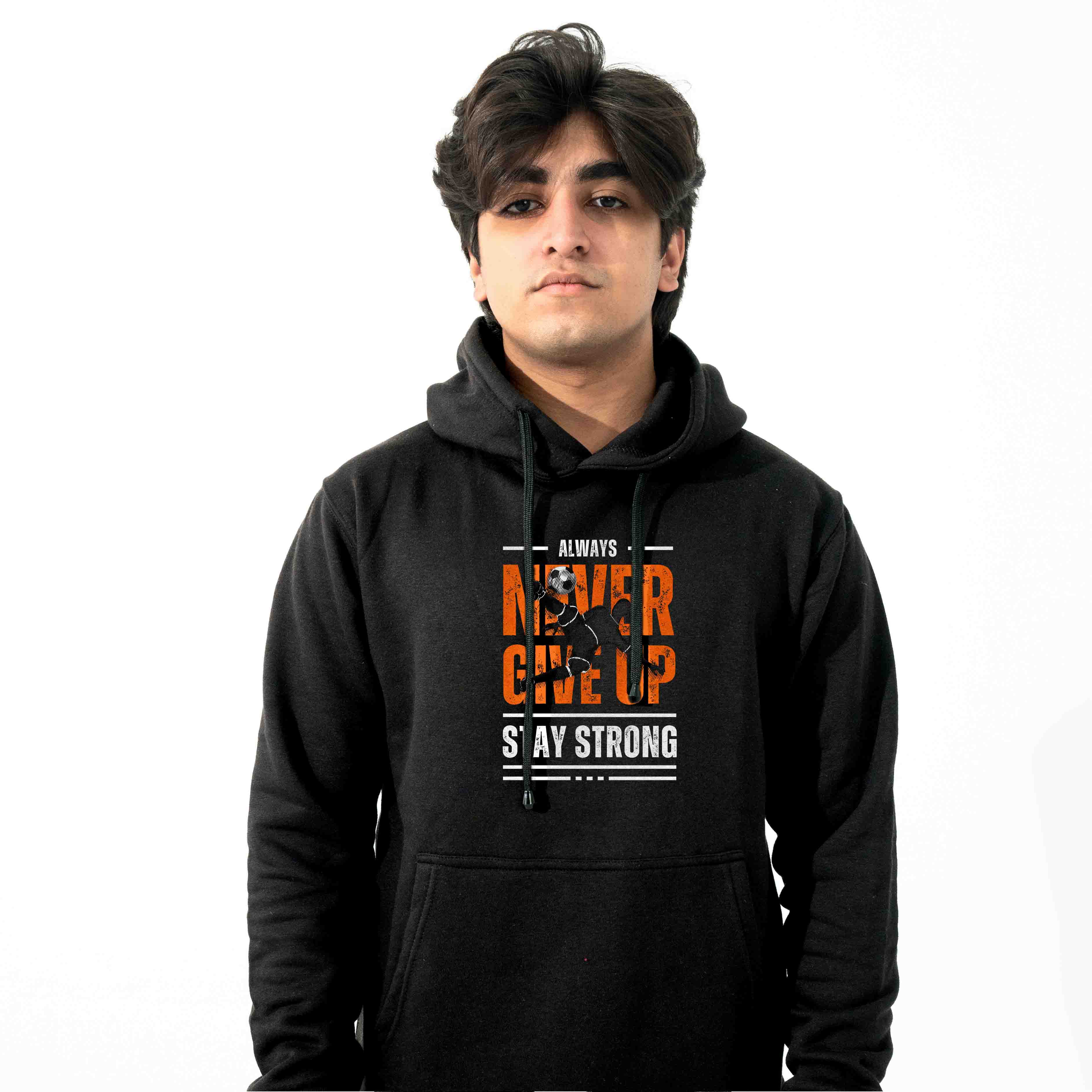 Never Give Up Football Hoodie - Stylish & Comfortable for Fans