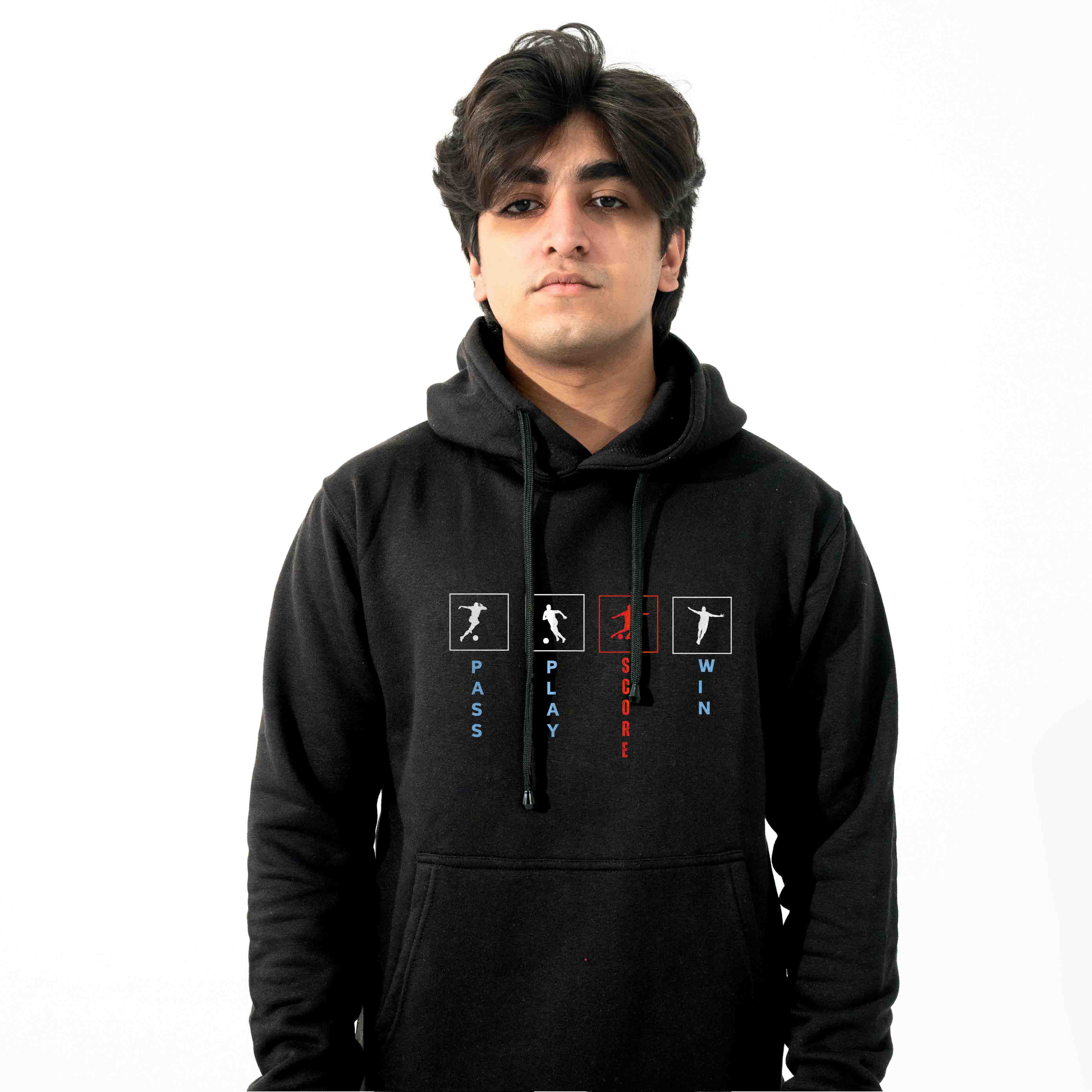Pass Play Score Win Hoodie - Stylish & Comfortable for Football Fans
